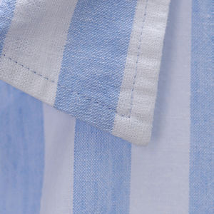 เสื้อเชิ้ตแขนยาวสีฟ้าขาวลำลองสำหรับผู้ชายขายส่งราคาถูกสำหรับใส่ในช่วงฤดูร้อน - Product Image 4