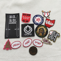 Écussons brodés personnalisés thermocollants, autocollants en tissu, appliques, broderies tissées, badges à coudre pour vêtements de cow-boy, chapeaux et sacs