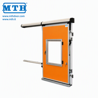 Porte coulissante MTH ATMC pour atmosphère contrôlée, étanche au gaz, avec panneau PU de 92 mm, joint mécanique et fenêtre d'inspection CA, pour entrepôt de stockage de fruits