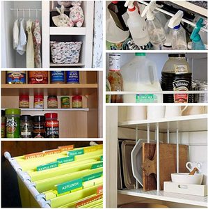 3 pièces 60-110 cm tige télescopique réglable sans perçage, tige de rideau à pince en aluminium pour rideau de douche rideaux de porte fenêtre # - Product Image 5