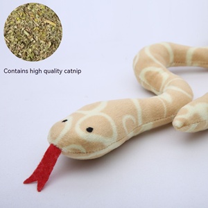 Serpiente serpiente gato roído juguete de peluche para mascotas contiene hierba gatera para regular el estado de ánimo feliz y emocionado del gato - Product Image 3