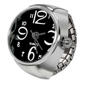 Vintage Punk Finger Rings <span class=keywords><strong>Watch</strong></span> for Women Mini cinturino elastico orologi coppia gioielli orologio Retro <span class=keywords><strong>Roman</strong></span> Quartz <span class=keywords><strong>Watch</strong></span> Ring for Men - Product Image 1