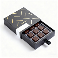 Boîte en papier d'emballage cadeau de luxe avec logo personnalisé, estampage à chaud en feuille pour chocolat et bonbons