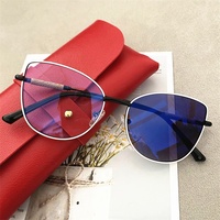 Lunettes Photochromiques Anti-Lumière Bleue pour Femme, Monture en Alliage Doré, Charnière à Ressort, Style Œil de Chat, Verres Photogray Antireflet 2026