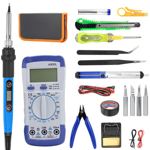 Juego de soldador con multímetro digital de 80W y temperatura ajustable de 180-520°C para reparación de electrónica y proyectos de bricolaje - Product Image 5