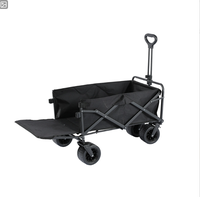Chariot de camping pliable amélioré avec plateau de table, multifonctionnel, pliable, chariot utilitaire d'extérieur, chariot de transport, chariot de courses, OEM