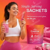 AegleWell – Bâtonnets de créatine en poudre portables pour femmes, 10g par sachet, dissolution rapide pour la gym, la course, le yoga, la nutrition quotidienne des femmes actives