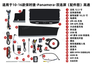 Android 13 Interactive Dual Screen GPS Navigation Auto Stereo Multimedia Player Wireless CarPlay Dashboard Touch Screen for - Product Image 2