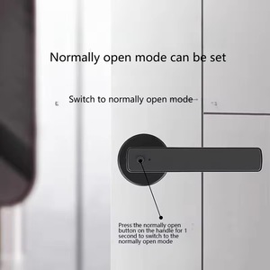 Wholesale Tuya for Bluetooth Wi-Fi Smart Lock Zinc Alloy &amp; Aluminum Fingerprint RFID Digital <strong>Matte</strong> <strong>Black</strong> <strong>Door</strong> Lock Handle Lever - Product Image 4