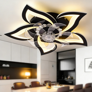 Luz escandinava sencilla y moderna <span class=keywords><strong>para</strong></span> sala <span class=keywords><strong>de</strong></span> estar, luz <span class=keywords><strong>de</strong></span> <span class=keywords><strong>techo</strong></span> en forma <span class=keywords><strong>de</strong></span> flor, lámpara creativa <span class=keywords><strong>para</strong></span> el hogar, comedor, dormitorio, ventilador - Product Image 1