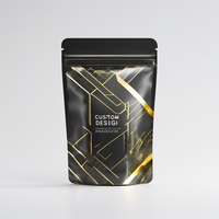 Pochette souple mate à double fermeture éclair OEM en Mylar avec valve unidirectionnelle pour emballage cosmétique 300 ml