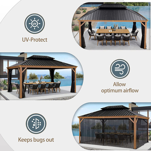 Thiết Kế Mới Hardtop 12X20 Gỗ Tìm Kiếm 12X12 Hình Chữ Nhật 3.65M * 5.95M <span class=keywords><strong>Gazebo</strong></span> Với Giá Thấp - Product Image 4