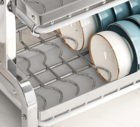 Pièces de rechange en acier inoxydable poli pour petites machines à laver carrées, bac à vaisselle, utilisation en cuisine, étagère de rangement portable