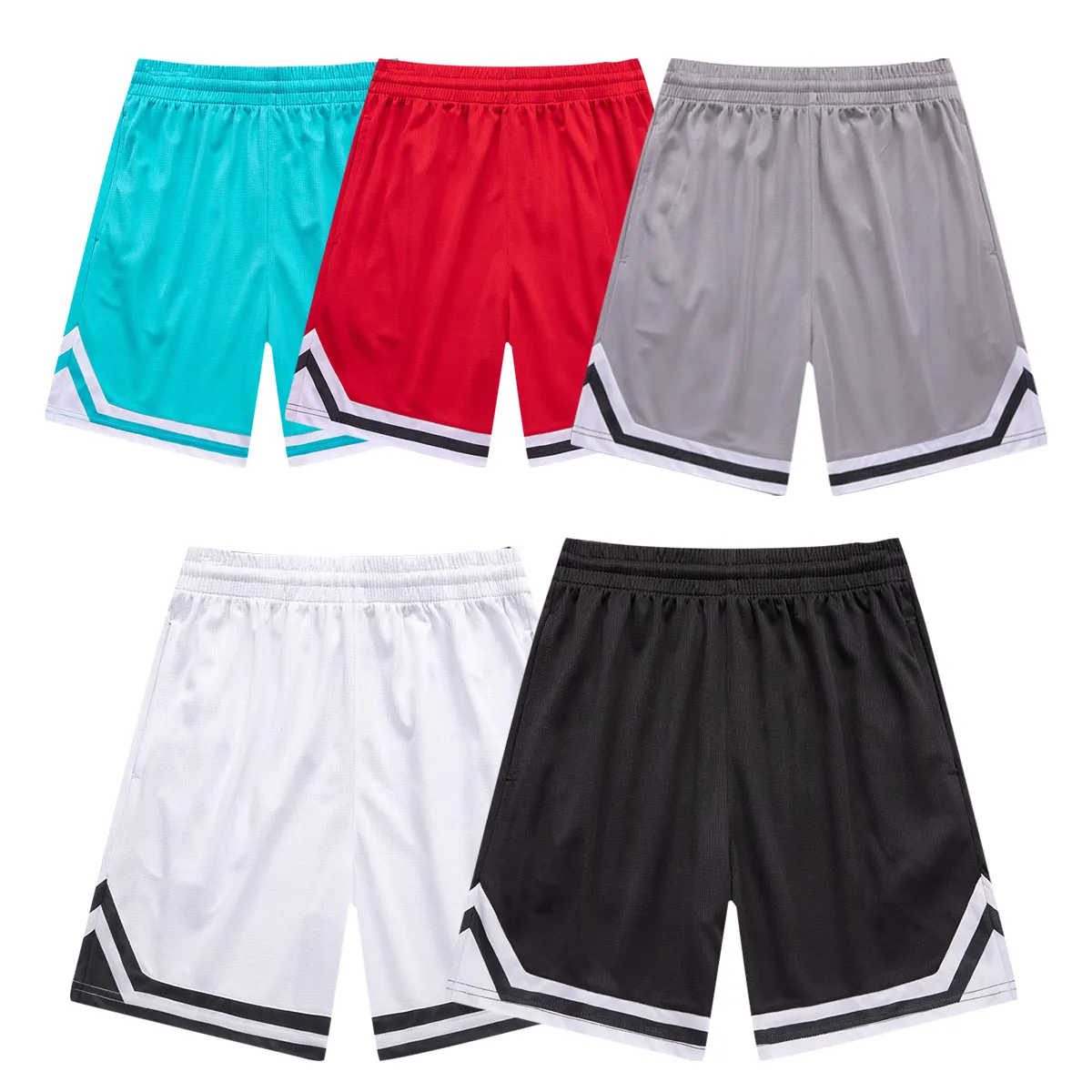 Pantaloncini da basket cuciti personalizzati di alta qualità OEM pantaloncini da basket sportivi da uomo a sublimazione