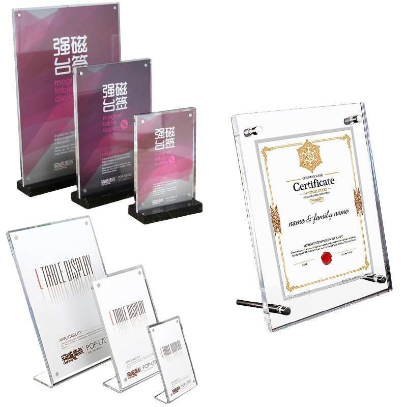 Supporto del Segno acrilico A4 Photo Frame Tabella di Visualizzazione del Menu Stand