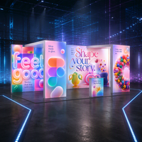 Boîte à lumière SEG en aluminium personnalisée professionnelle, LED haute luminosité, résistante aux chocs, portable pour stand d'exposition intérieur