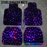 Starlight Autofußmatten Universell Passend für Familienautos RGB Schallgesteuerte Autofußmatten 12mm Dick Wasserdicht Gemütliches Fahrerzimmerschhön