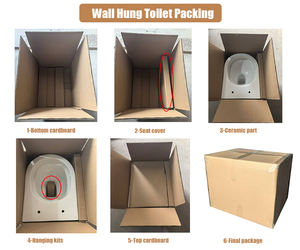 Sanitario de Cerámica para Baño, Inodoro Suspendido con <span class=keywords><strong>Cisterna</strong></span> Empotrada en la Pared - Product Image 4