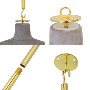 高品質メタル木製女性ハーフボディ女性ハンギングマネキントルソ上半身木製マネキントルソ - Product Image 5