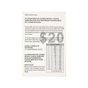 Carte à gratter de loterie imprimée en offset, carte à gratter de jeu d'argent - Product Image 5