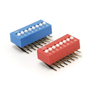 Right Angle Type SPST 8 Pin Dip Switch