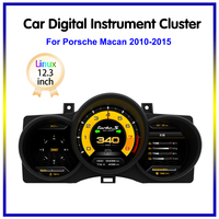 Krando 12.3 "Linux LCD Tableau de bord Compteur de vitesse Tableau de bord numérique pour Porsche Macan Odomètre Panneau Cockpit Miroir Lien