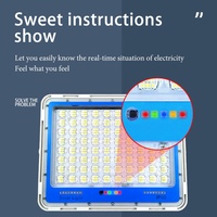 Projecteur LED solaire extérieur haute luminosité avec indice de protection IP65, télécommande, réflecteur de jardin