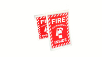 Étiquettes autocollantes personnalisées OEM en PP pour panneaux d'avertissement d'extincteur fluorescent étanches et résistants aux UV