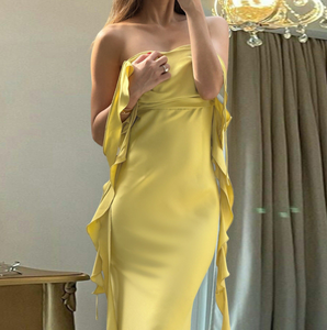 Abito <span class=keywords><strong>Casual</strong></span> Sexy senza spalline 2024 donna stile Runwaylover 2739 lungo - Product Image 5