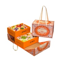 Fournisseur d'impression de boîtes Emballage d'aliments gastronomiques multifonctions Boîte cadeau de fruits Boîte de papier d'emballage de fruits à double couche