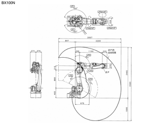 Robot Industrial BX100N de 100 kg |   6 ejes |   Diseño Compacto |   Carga Pesada |   IP54 |   Repetibilidad de 0.06 mm | - Product Image 2