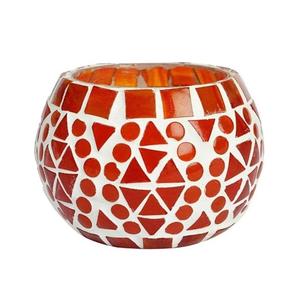 Portavelas redondo de flor verde, candelabro redondo de vidrio antiguo para luz de té, de bajo precio - Product Image 3