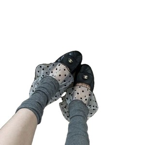 Women Slouch <b>Socks</b> Mid-Calf Gray Polka Dot Mesh Breathable Sweat-Absorbing Korean Style Youth Fashion <b>Socks</b> - Product Image 3