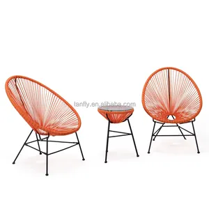 Acapulco Chair Outdoor Hot Selling Oval Weave Acapulco Chair Stacking Rattan String Chair