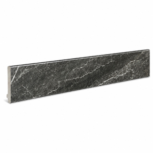 Rodapié de porcelana gris oscuro con efecto mármol <span class=keywords><strong>blanco</strong></span> craquelado para el hogar, rodapié de porcelana con aspecto de mármol pulido brillante para pasillo - Product Image 1