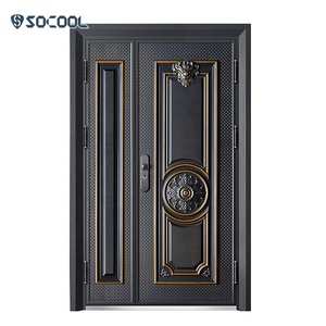 balas de seguridad puerta blindada de seguridad para nigeria precio más barato de lujo principal entrada de acero de <span class=keywords><strong>la</strong></span> puerta - Product Image 4