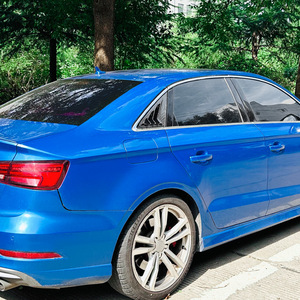 Autocollant de fenêtre arrière pour Audi A3 8V berline 2014-2020, texture carbone noir piano, adhésif ABS - Product Image 1