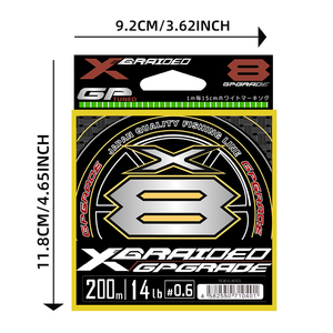 Dây câu cá Nhật Bản chất liệu X8, màu xanh trắng, 150M/200M, 8 sợi bện, đa sợi, dây câu cá bện - Product Image 3