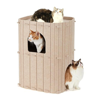 Cama para Gatos de Exterior al por Mayor, Casa para Mascotas, Ecológica y No Tóxica, Cama Cueva para Gatos de Plástico Fieltro de Última Generación