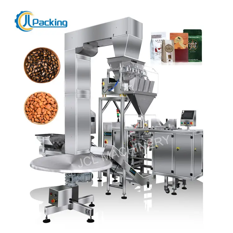 Fabrik auf Lager Hochgeschwindigkeits-Verpackungsmaschine für gebratene Kaffeebohnen Mahlkaffeebohnen-Ventilbeutel-Verpackungsmaschine