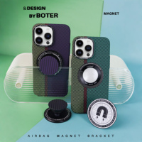 Funda Transparente de Acrílico para Teléfono con Anillo Magnético, Soporte para Carga Inalámbrica, Carcasa Antigolpes para iPhone 13, Fabricante OEM ODM China