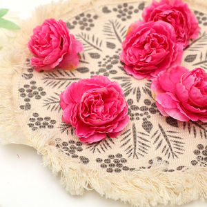 Artificial Peony Flower Head 8cm <b>Silk</b> Handmade Vintage Wedding Decoration Props - Product Image 3