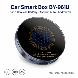 Boîtier AI sans fil CarPlay Android 13 Qualcomm 8 cœurs 4K avec 8 Go de RAM 128 Go de ROM, sans latence, connexion automatique stable, garantie 1 an, OEM/ODM - Product Image 1