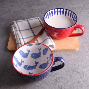 Tazza da colazione Milkcup di alta qualità tazza da Dessert in ceramica creativa con personalità in ceramica tazza abbinata dipinta a mano carina - Product Image 1