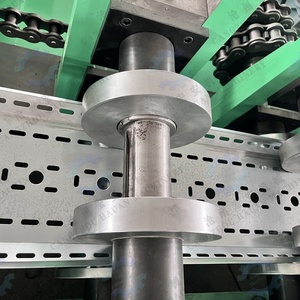 เครื่องขึ้นรูปรางสายไฟฟ้าแบบม้วนเย็นจากโลหะชุบสังกะสีแบบเจาะรู ปรับความกว้างได้อัตโนมัติเต็มรูปแบบ - Product Image 3