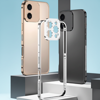 Étui de téléphone en métal de luxe, fin et robuste, avec protection de l'objectif, dissipation de la chaleur, pour iPhone 16 15 14 Plus 13 Pro Max