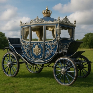 <b>Vintage</b> Royal Cinderella Horse Carriage Life-Size Wedding Decoration Christmas <b>Ornament</b> Special Transportation - Product Image 1