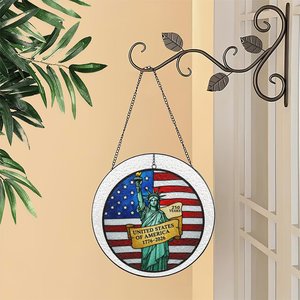 Colgante de vitral con diseño del Día de la Independencia de Estados Unidos (250.º aniversario, 1776-2026), Estatua de la Libertad y Bandera, para decoración. - Product Image 1