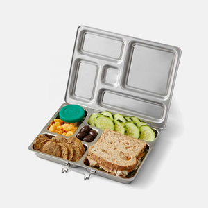 Aohea 2020 BPA free school children thermal 5 compartments leakproof 304 stainless steel bento lunch box