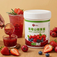 Berry Hawthorn Jam Chinese Hawthorn Puree Zoetzuur Fruitbasis voor Dranken Bakkerij Groothandel OEM Halal Gecertificeerd